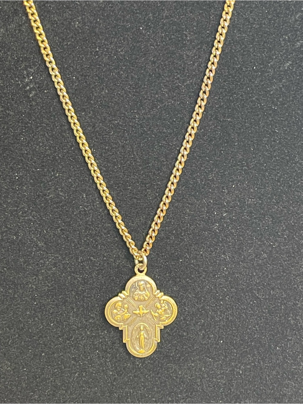 Early 1900’s four way cross necklace